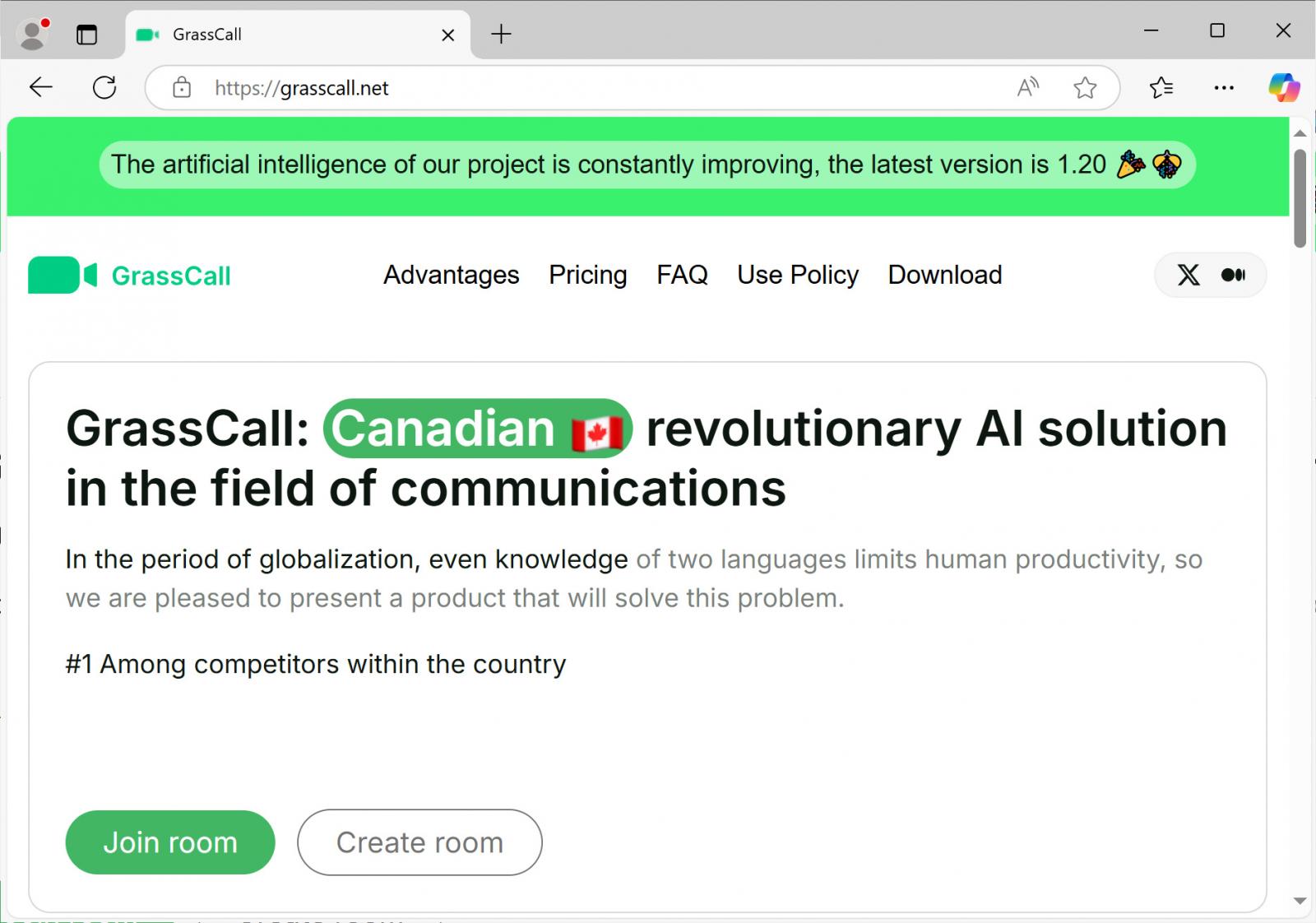 GrassCall[.]net website