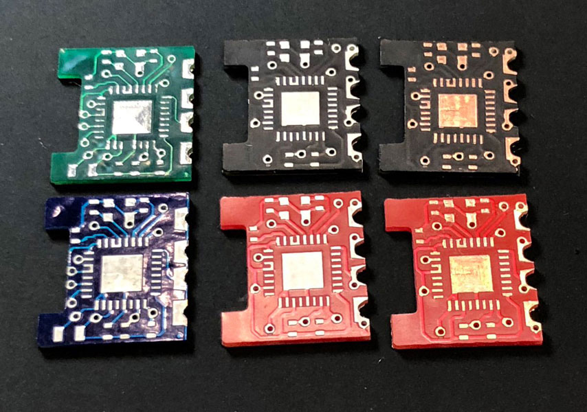 PCBs printed in various colors by Grover