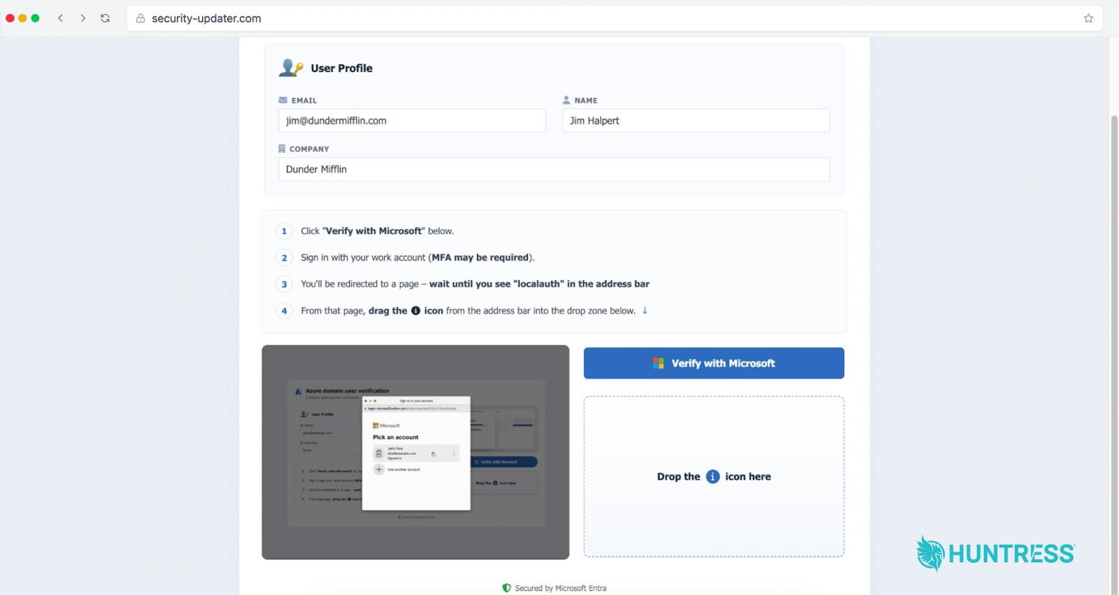 Figure 2: ConsentFix hijacks the Microsoft 365 sign-in flow by turning a familiar user action into stolen session access.