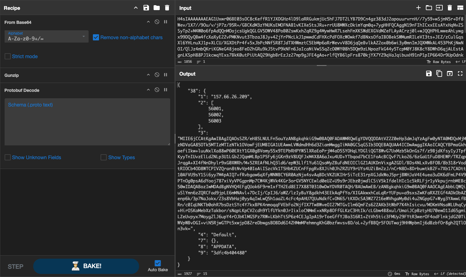 Decoding PureRATs configuration