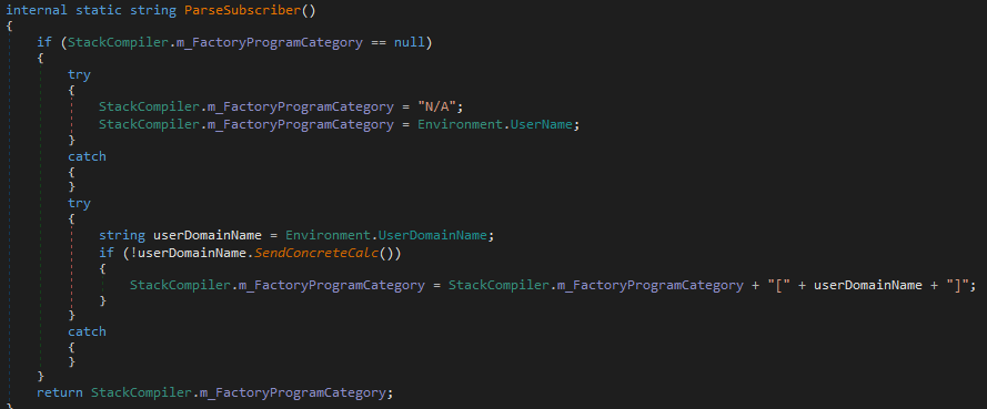 Figure 25: User and Domain: Collects the current username and domain (username [DOMAIN])