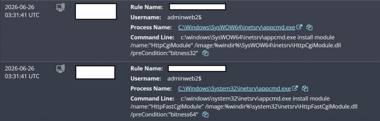 Figure 3: Installing the BadIIS modules