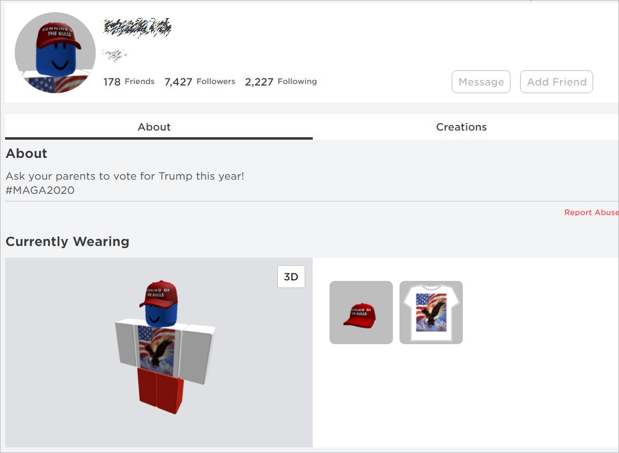 Thousands Of Roblox Accounts Hacked In Support Of Trump Reelection - roblox hacker skins