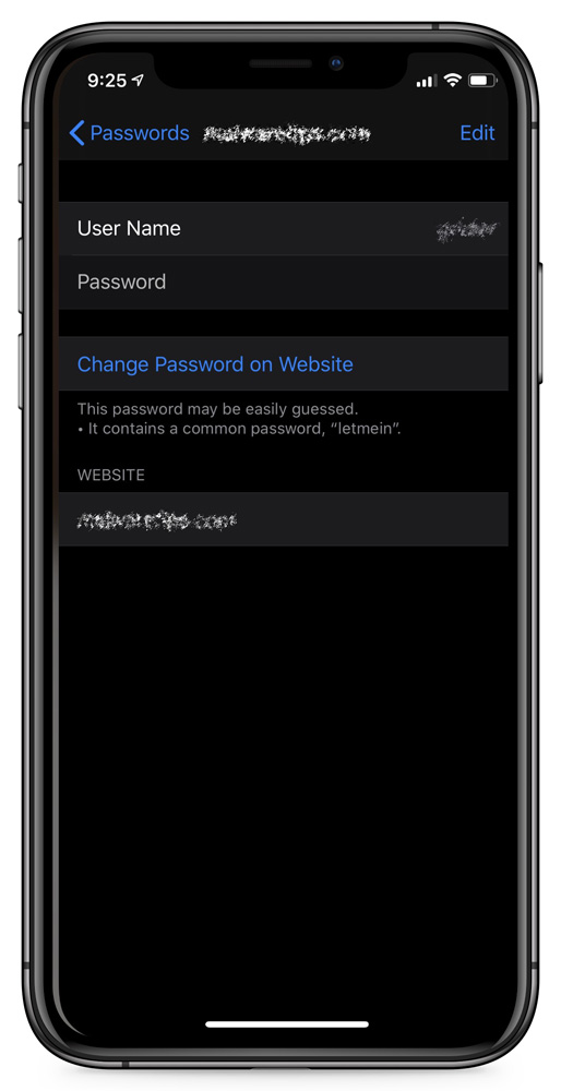 Easy to guess password 