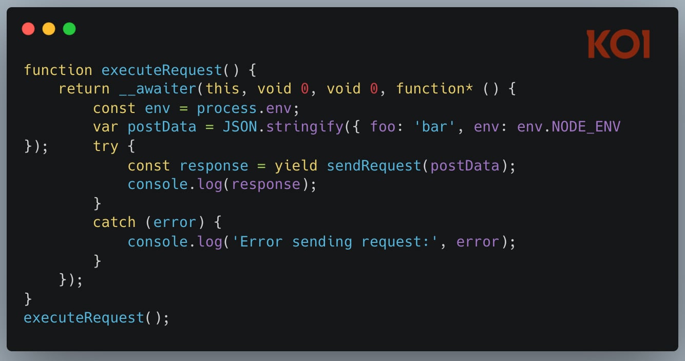 executeRequest function