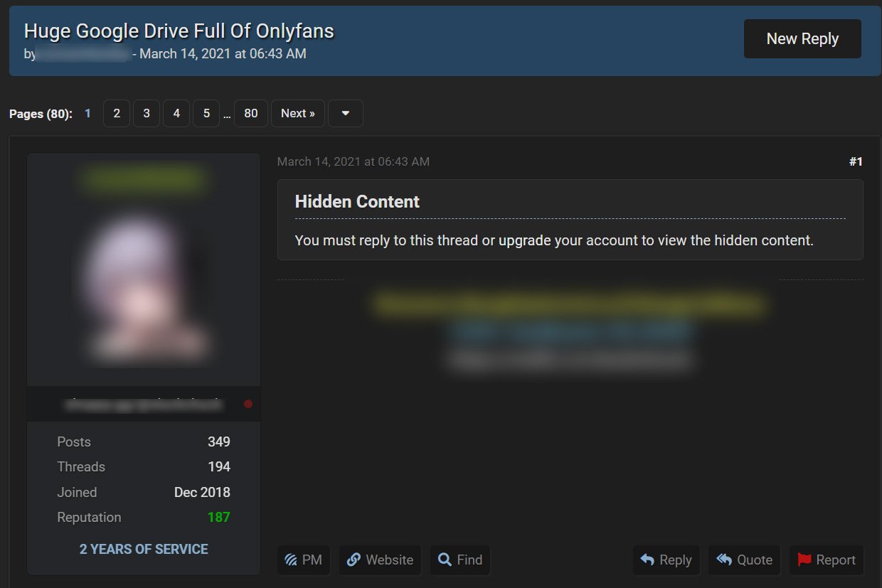 Onlyfans hack forum