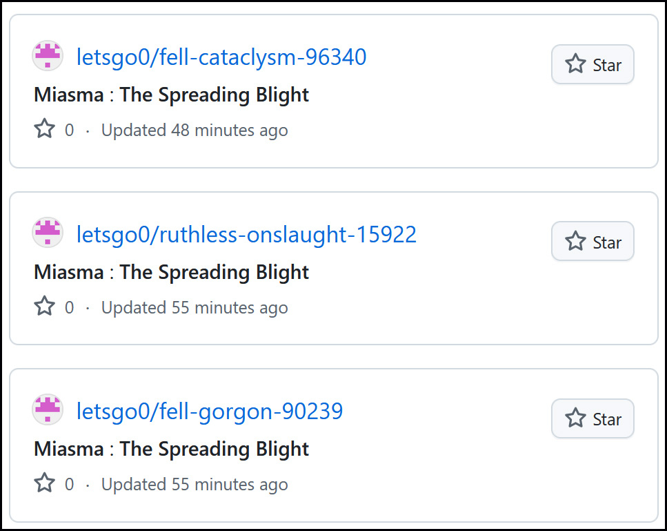 Purple Hat npm applications compromised to thieve developer credentials Miasma-compromised repositories on GitHub