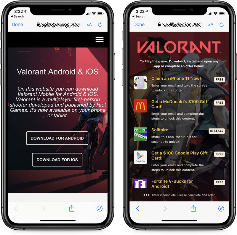 fake valorant mobile app pushes scams