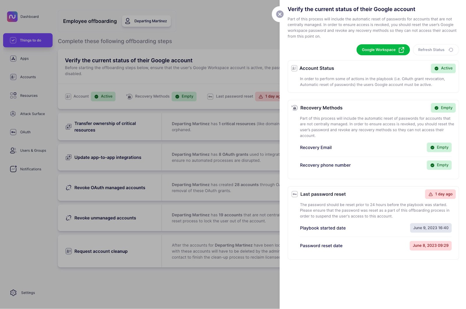 Revoke access to Google Workspace or Microsoft 365