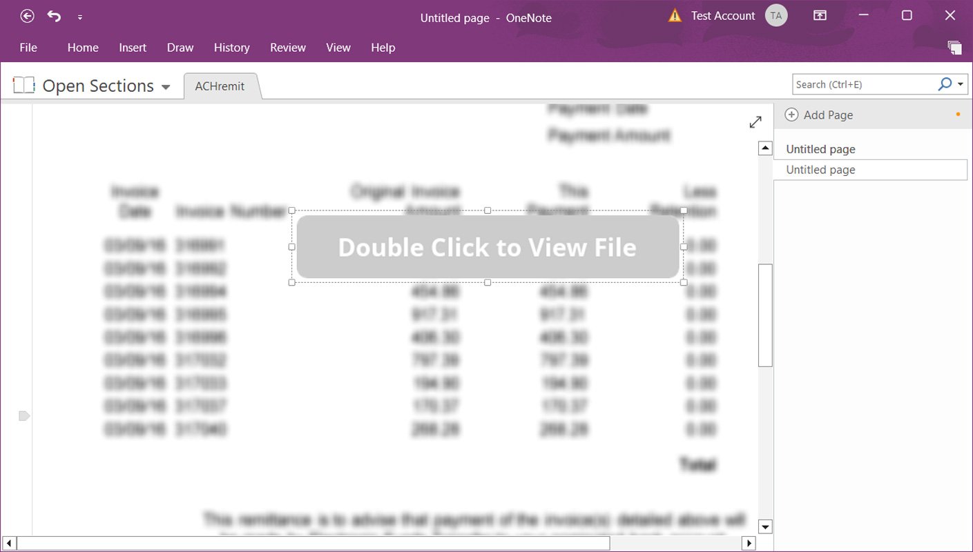 Anexo de e-mail malicioso do OneNote