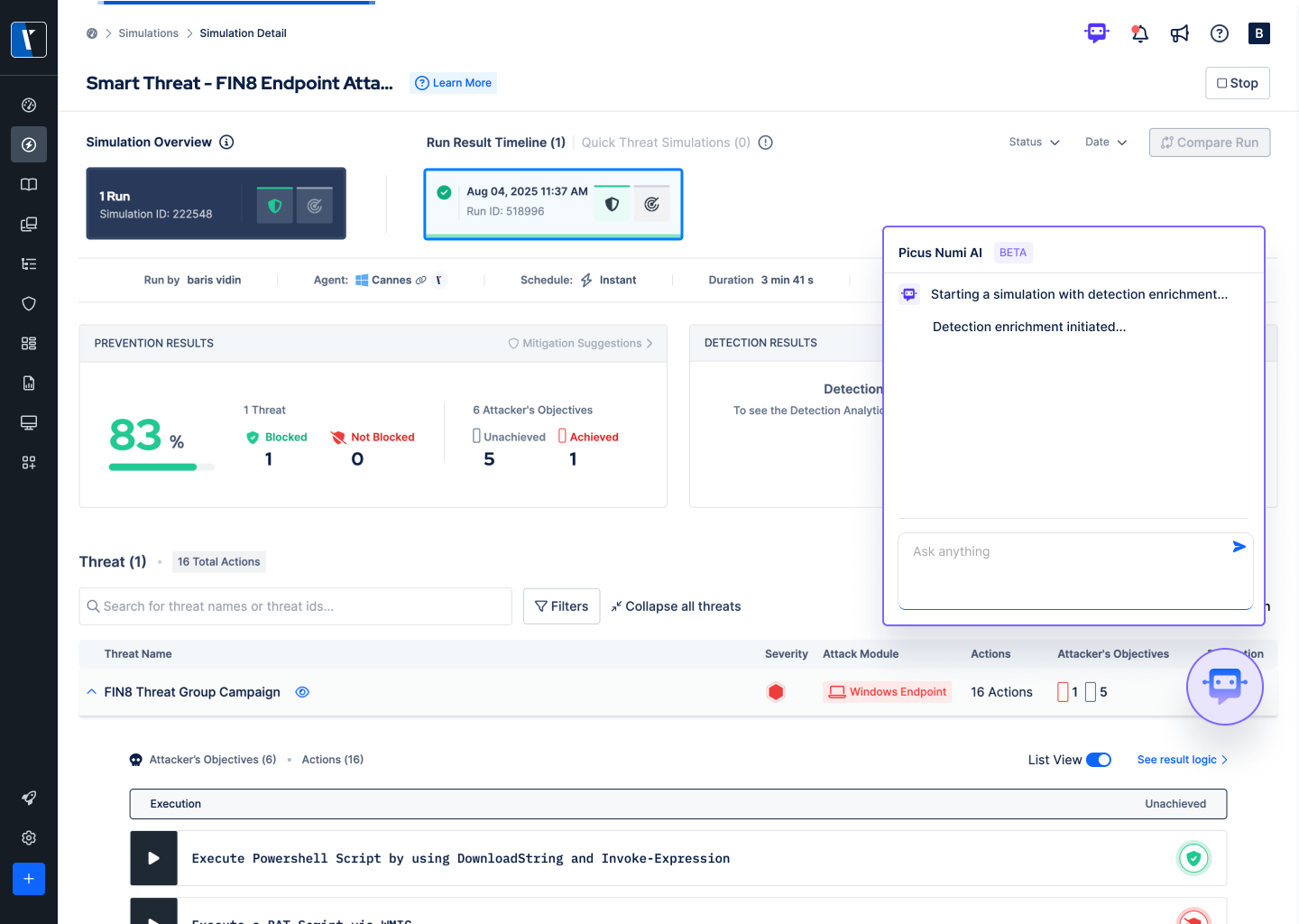 How Agentic BAS AI Turns Threat Headlines Into Defense Strategies 3 Figure 2. Smart Threat with Picus Numi AI