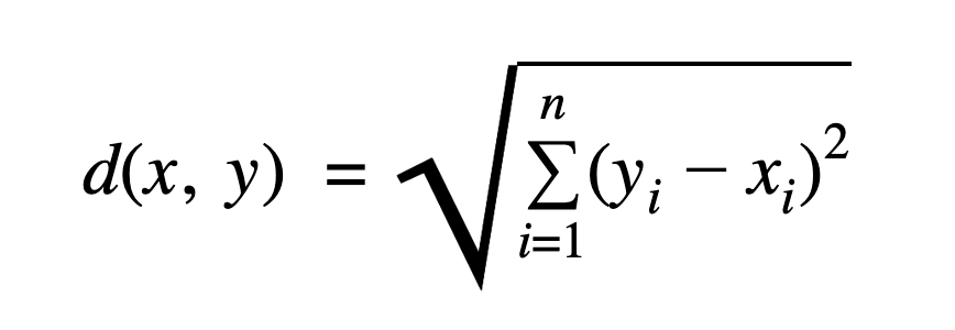Euclidean distance formular