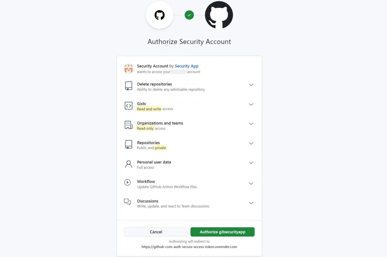Github kötü amaçlı OAuth uygulaması.