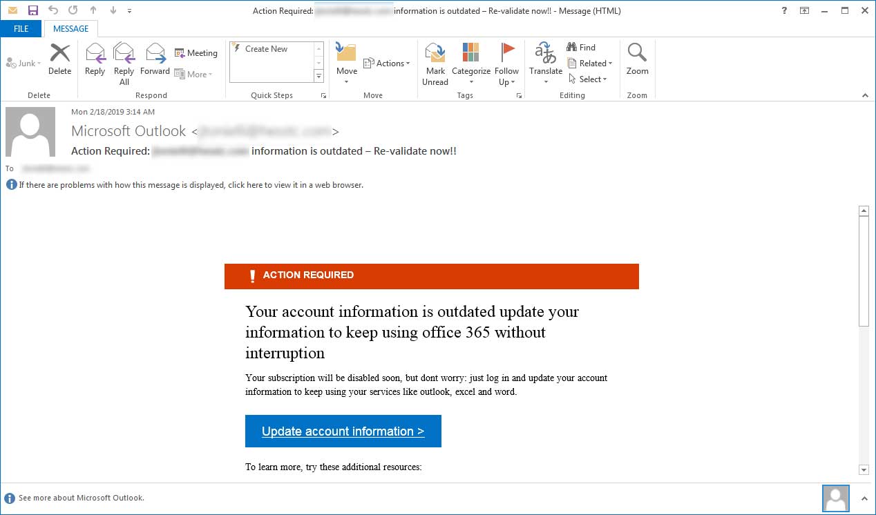 microsoft account password reset email phishing