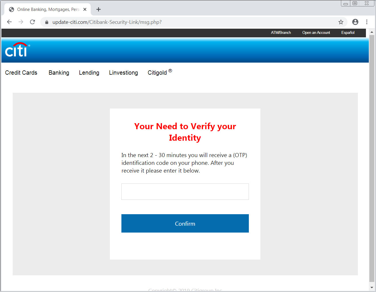 This Citibank Phishing Scam Could Trick Many People