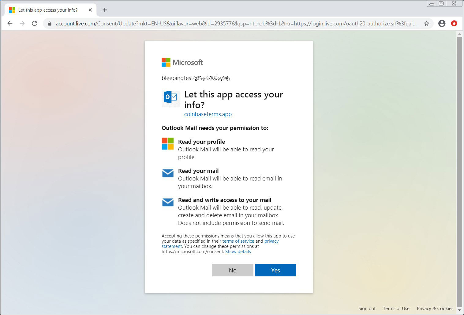 Coinbase phishing hijacks Microsoft 365 accounts via OAuth app