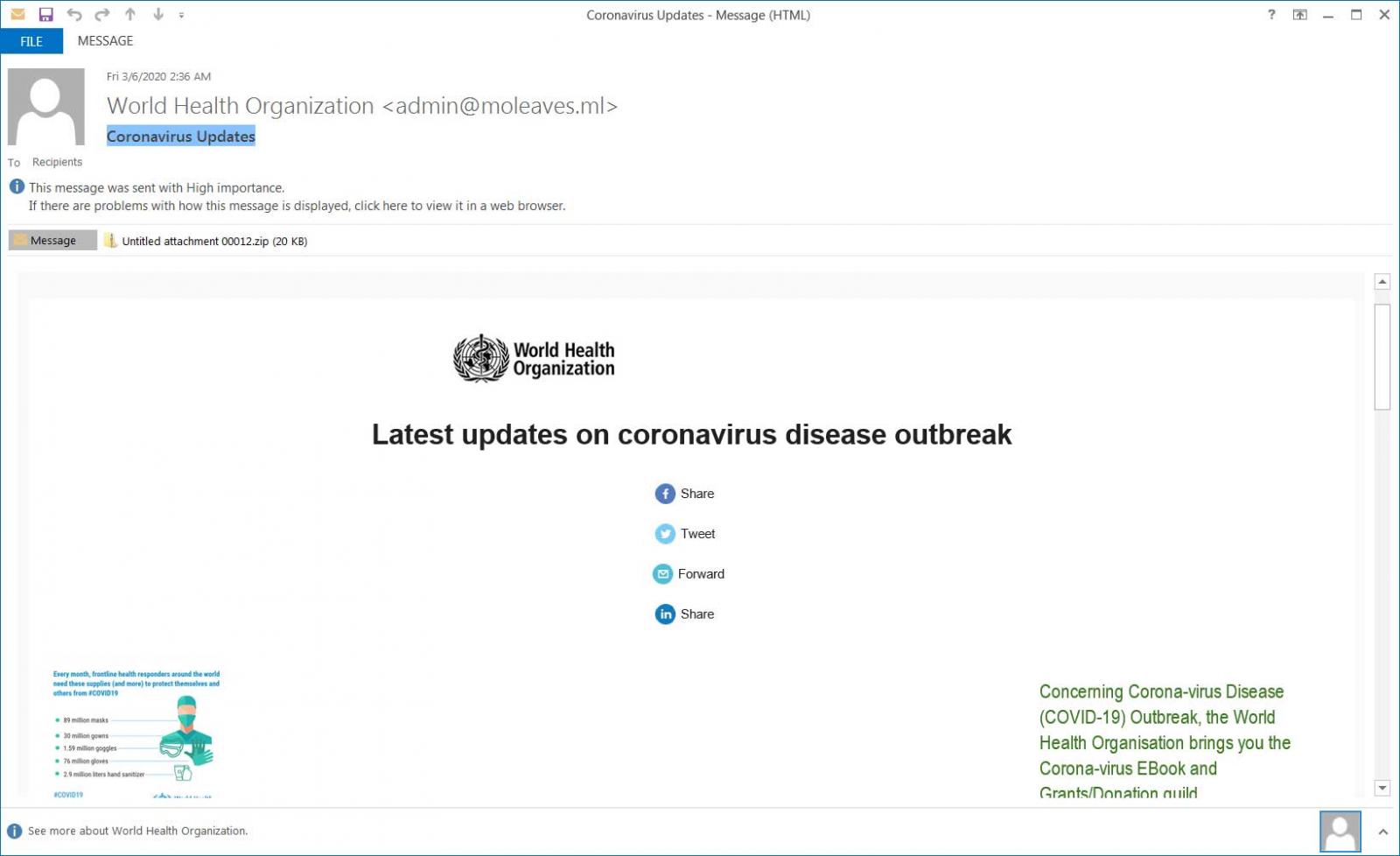 Coronavirus Spam