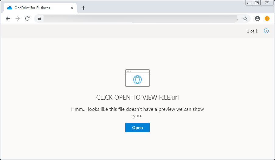 Fake OneDrive Landing Page