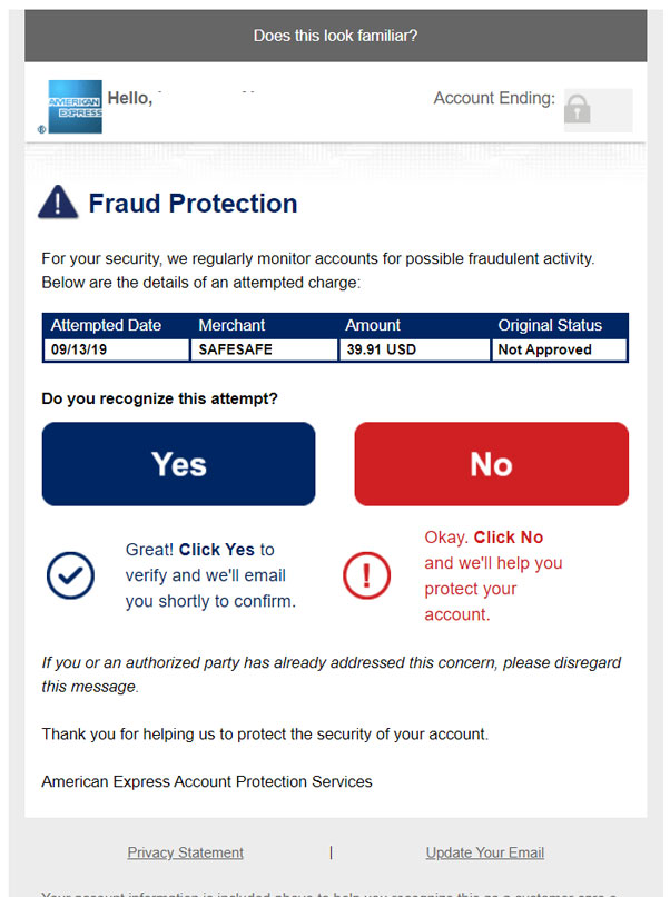 Real Amex Fraud Verification