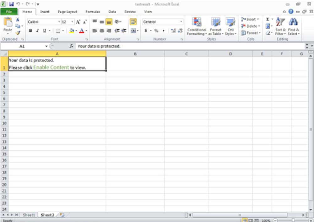 Malicious Excel Spreadsheet