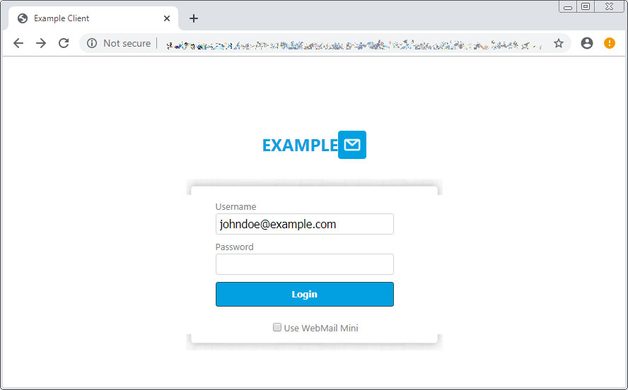 Phishing landing page