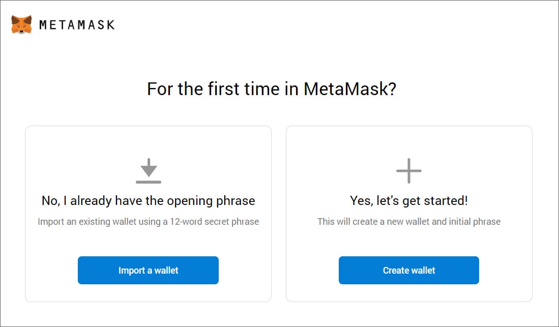 Fake MetaMask phishing page