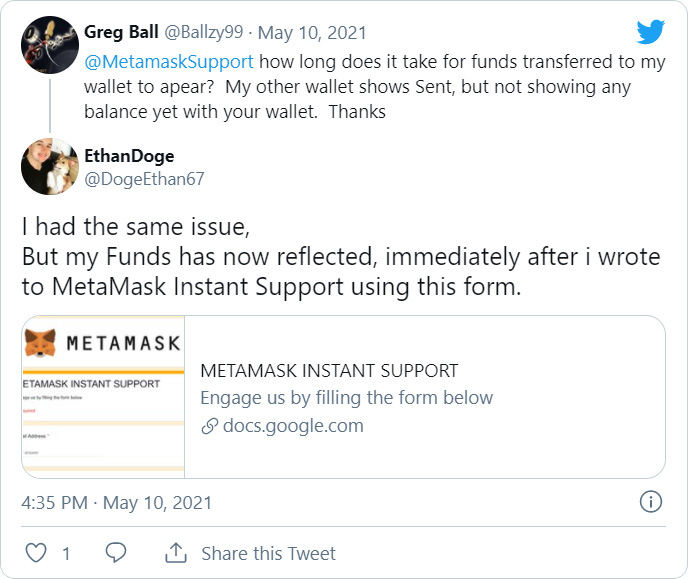 Twitter MetaMask phishing scam