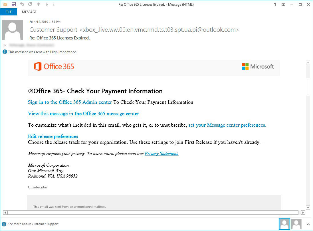 Phishers Target Office 365 Admins With Fake Admin Alerts Chicago Phishers Target Office 365 Admins With Fake Admin Alerts Chicago