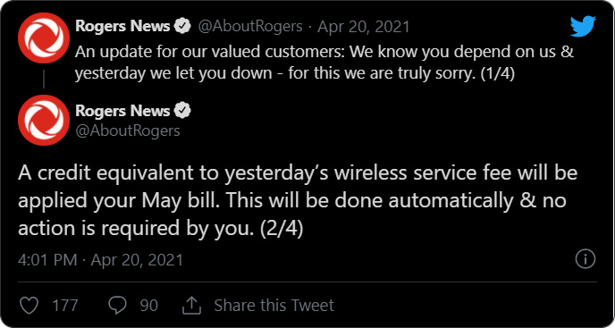 Rogers tweet