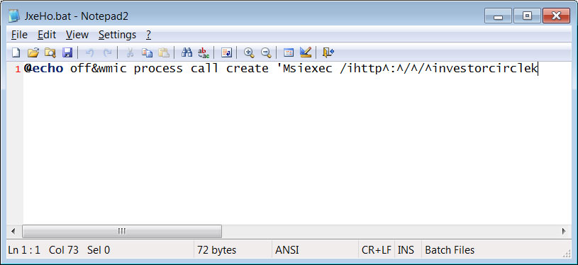 Executed Batch File