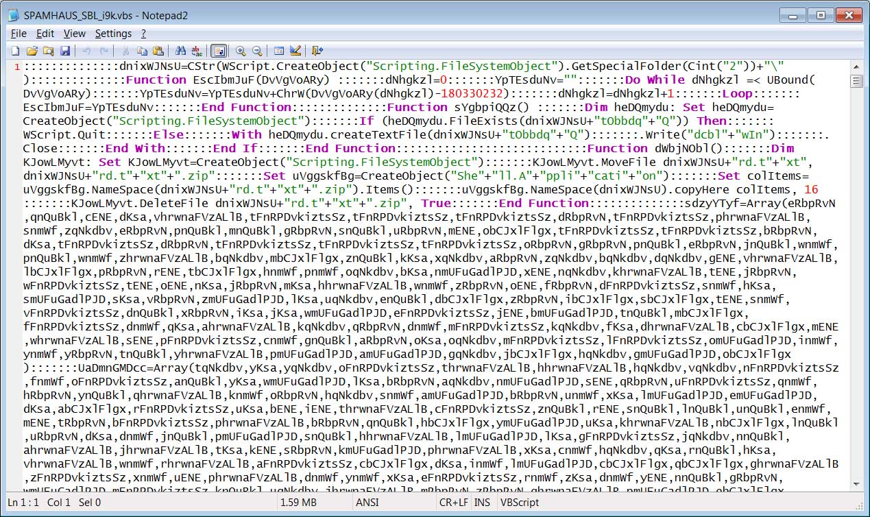 Obfuscated VBS File