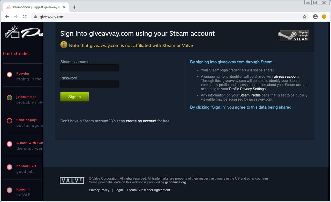 Fake CS:GO Lounge Phishes Steam Creds, Drops Malware