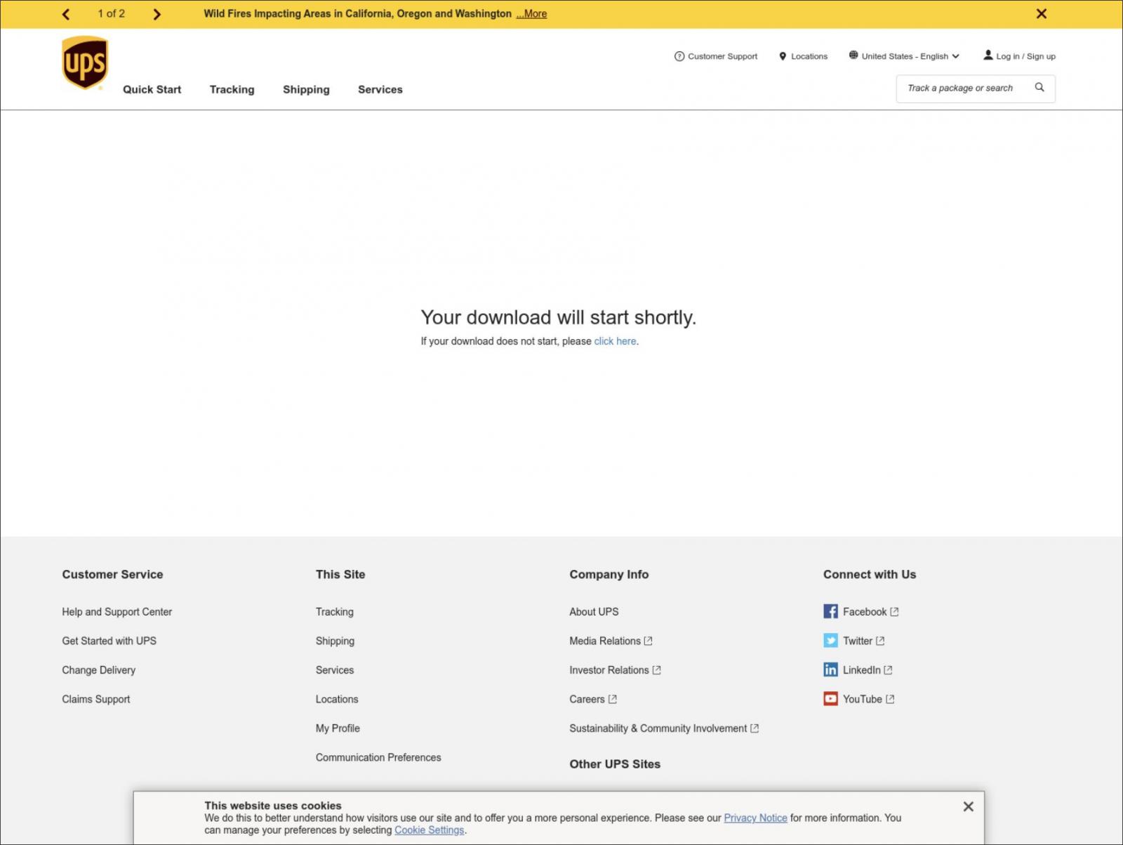 Tracking info. Ups script.