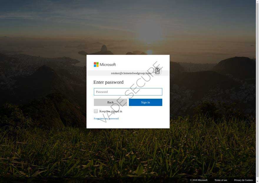 Office 365 Phishing Attempt