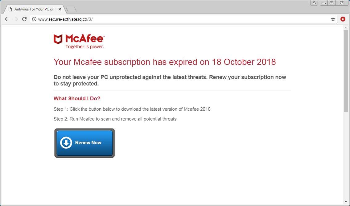 McAfee Scam
