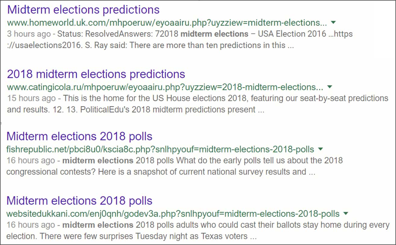 Midterm Election Poisoned Search Results