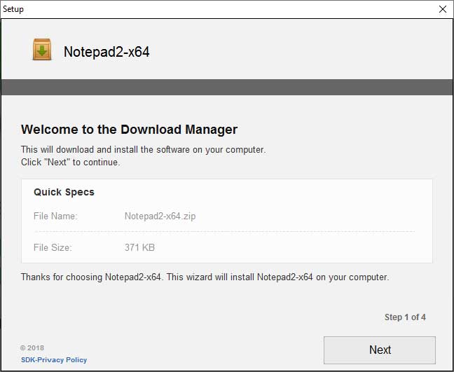 Notepad2.com Adware Bundle