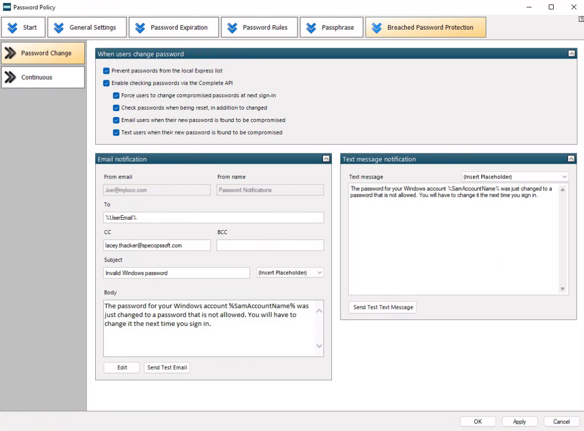 Specops Password Policy