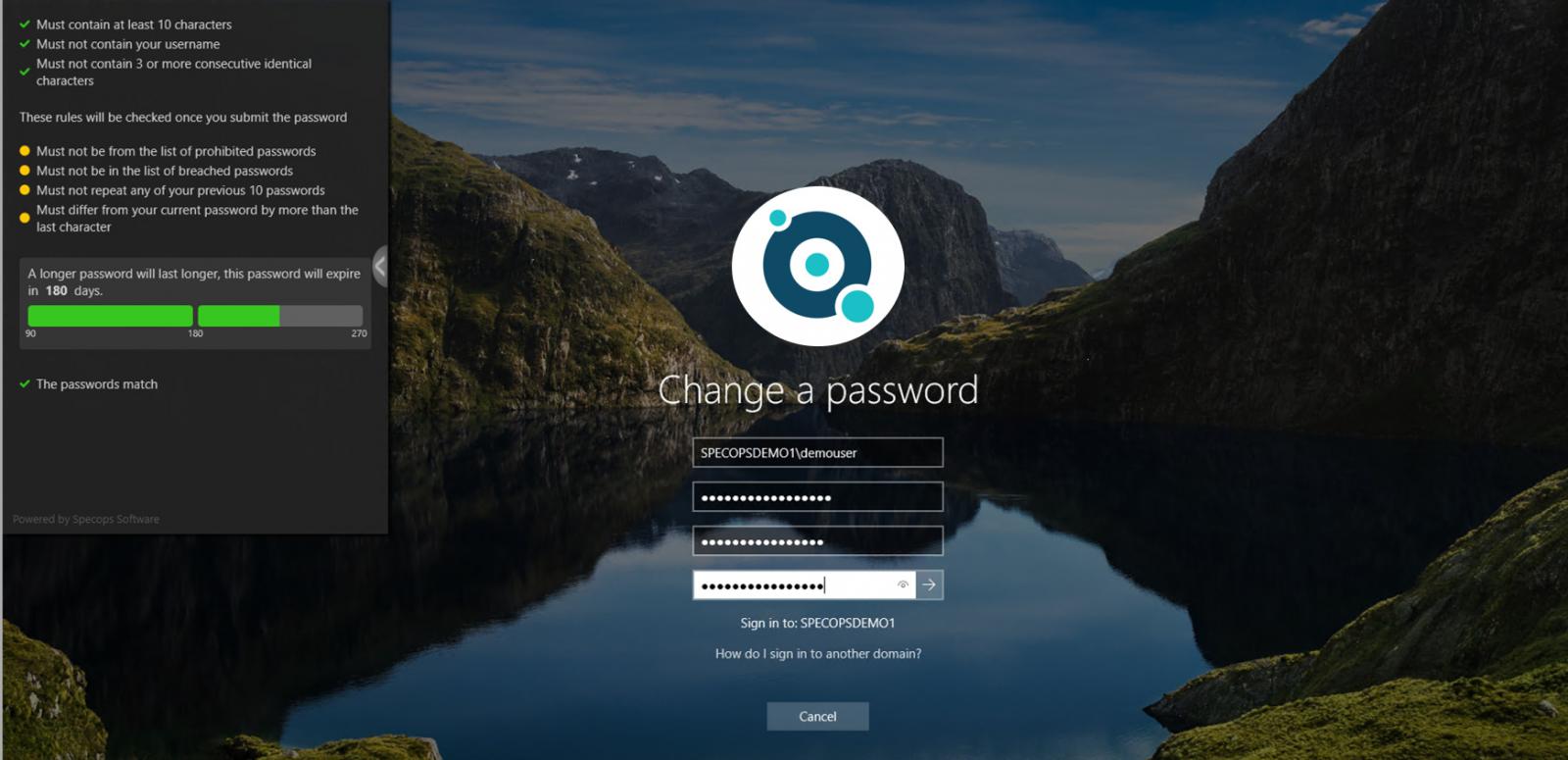 Specops password policy