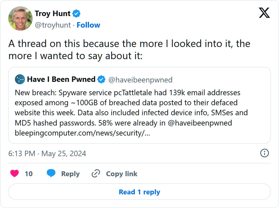 Troy tweet
