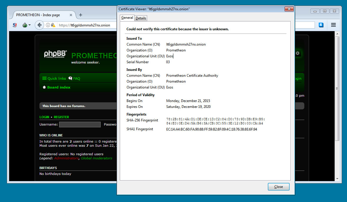 Tor Site with SSL Certificate