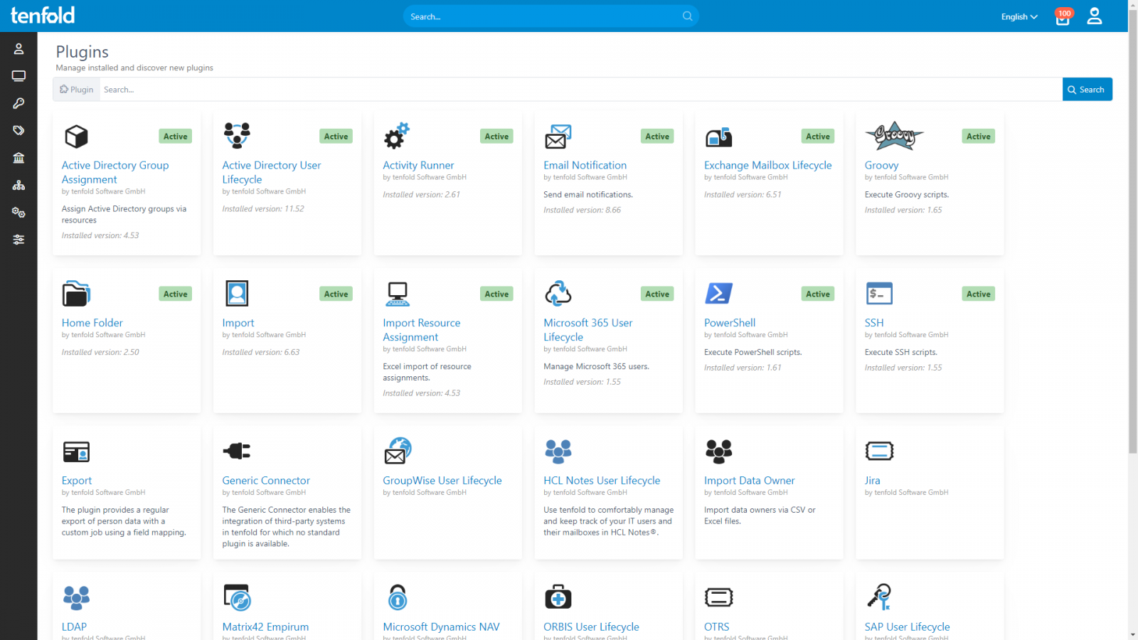 tenfold supports numerous apps and services out of the box via plugins