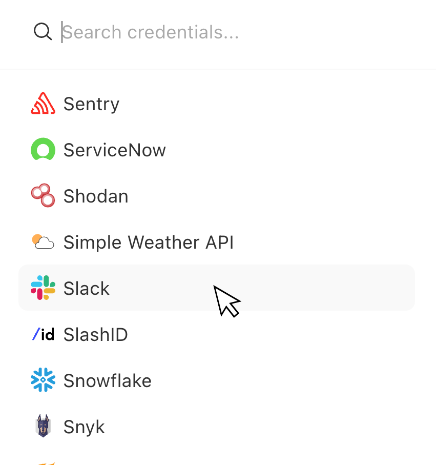 Select a service