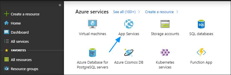 App Services in the Azure Portal