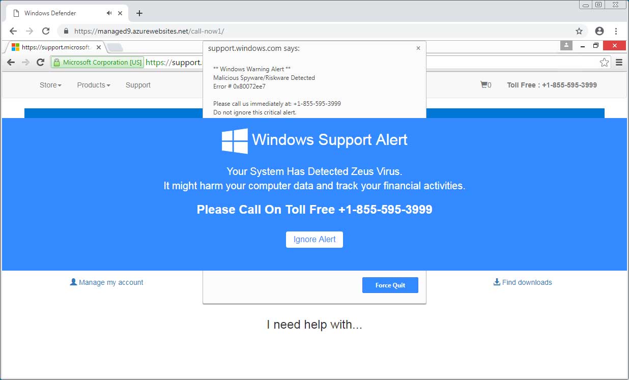 Microsoft Tech Support Scam 2