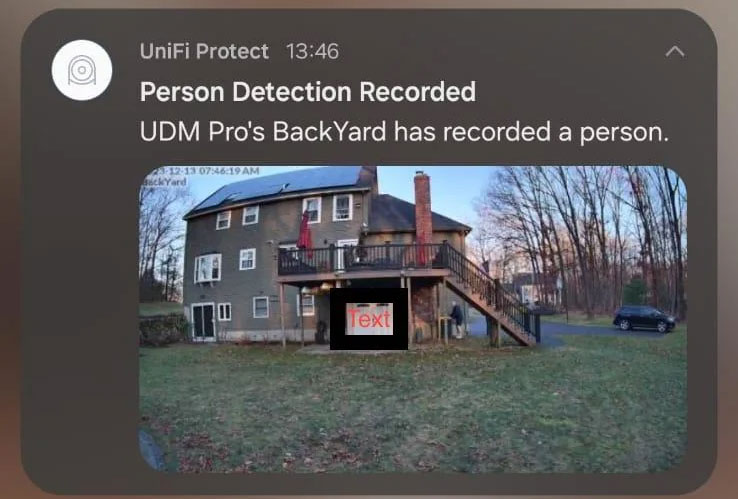 UniFi Protect notification of another customer's camera