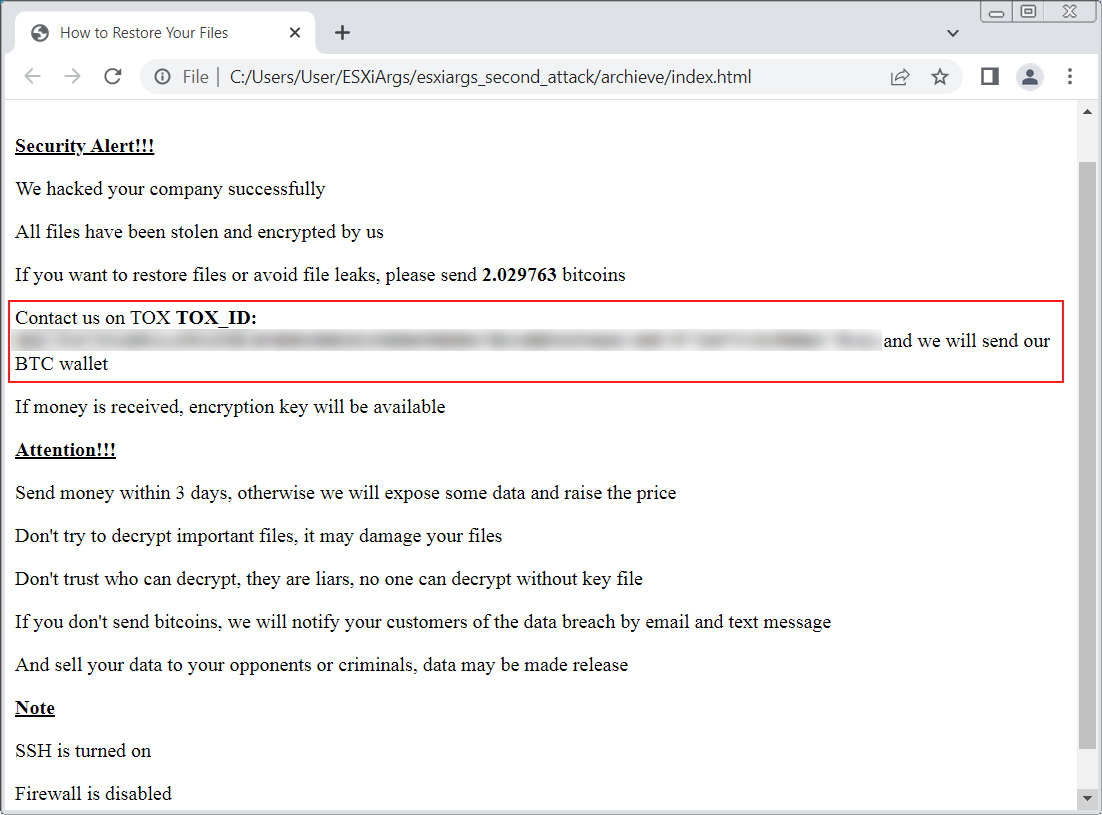 New ESXiArgs ransomware variant can evade CISA's recovery script